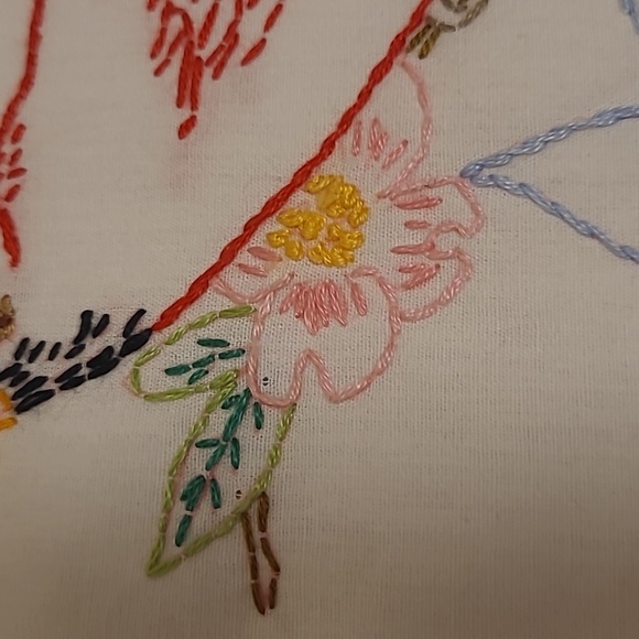 Vintage Hand Stitched Virginia State Bird & Flower - Picture 5 of 15